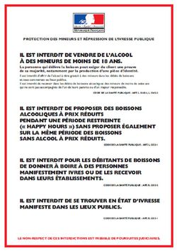 Textes réglementaires buvette à afficher