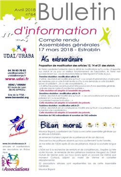 Bulletin d'information n°64 avril 2018