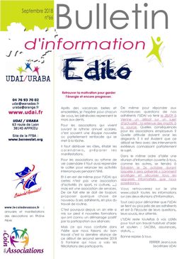 Bulletin d'information n° 66 septembre 2018