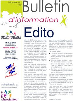 Bulletin d'information n° 69 décembre 2019