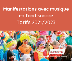 Plaquette Sacem 2021/2023 forfait "Fond sonore"