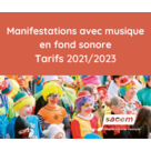 Plaquette Sacem 2021/2023 forfait "Fond sonore"