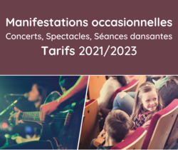 Plaquette Sacem 2021/2023 forfait "Manifestations occasionnelles"